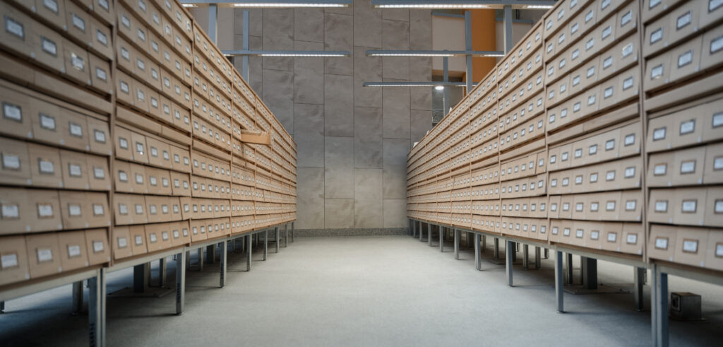Archiv mit Dokumenten